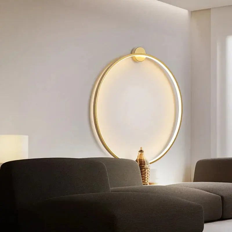 Luna – Modern Minimalist Dimmable LED Ring Wall Lamp for Sleek, Ambient Lighting Kozyled
