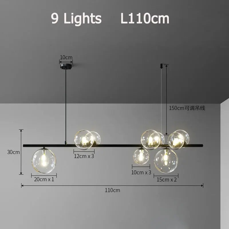 Jurgen – Modern LED Pendant Light with Sleek Metal and Glass Design for Dining Tables and Bars Kozyled.com