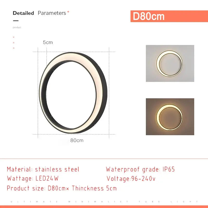 Myra – Waterproof IP65 Outdoor Ring LED Wall Lamp for Reliable Exterior Lighting Kozyled