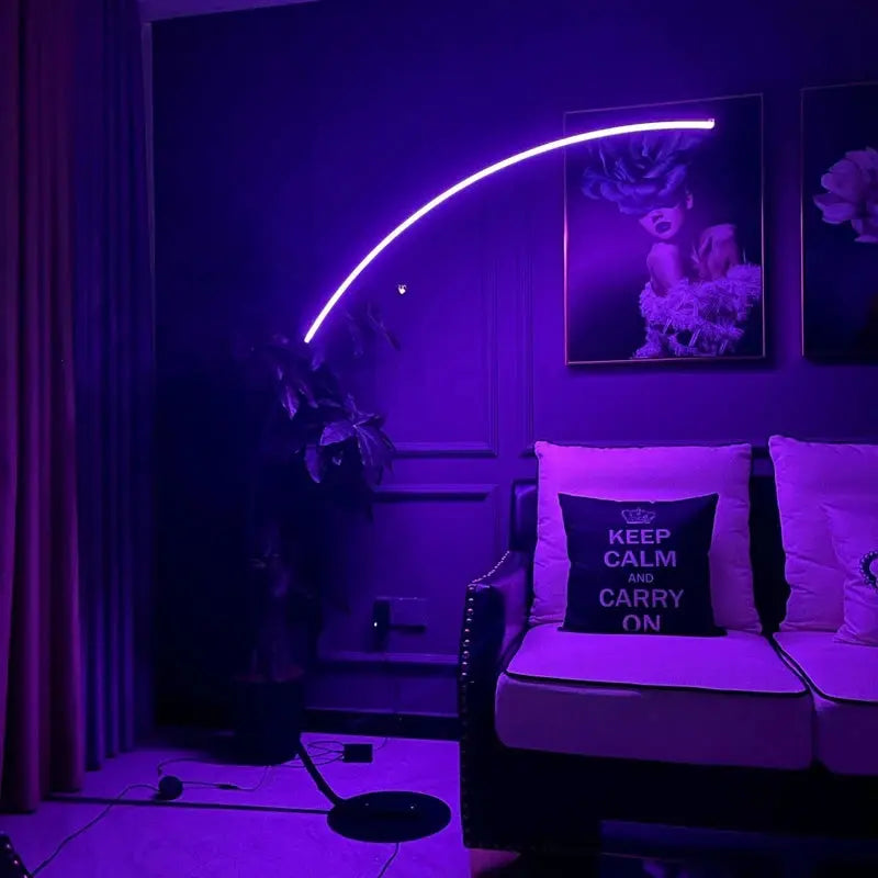 Nils – Modern Scandinavian Arc-Shaped Dimmable LED Floor Lamp Lampasa.com