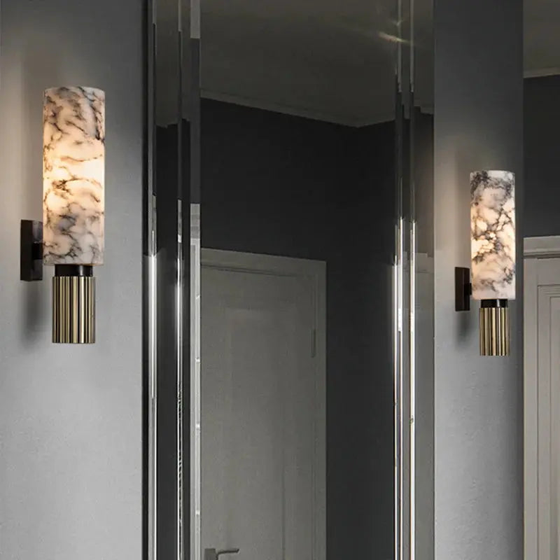 Maja – Modern Luxury LED Wall Lamp with Natural Marble Accent Kozyled