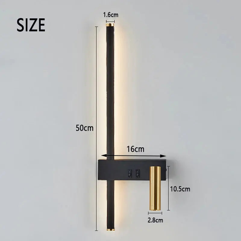 Amalie – Nordic Bedside LED Spot Wall Lamp for Minimalist, Focused Lighting Kozyled