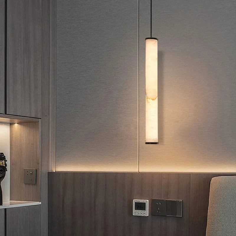 Aina – High-Quality Elegant Copper and Natural Marble LED Pendant Lamp for Luxury Interiors Kozyled