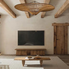 Mika – Handmade Round Japanese Rattan LED Pendant Light for Minimalist Interiors Kozyled