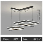 Zerel – Scandinavian Elegant Modern Square Dimmable LED Pendant Lamp Lampasa.com