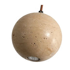 Lennart – Round Cave Stone Sphere LED Pendant Lamp for Natural, Sculptural Lighting Kozyled