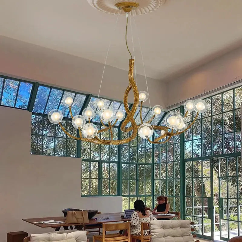Elof – Rustic LED Pendant Light with Tree Branch inspired Design Lampasa.com