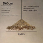 Henrick – Handmade Rattan LED Pendant Light for Natural and Boho Interiors Kozyled.com