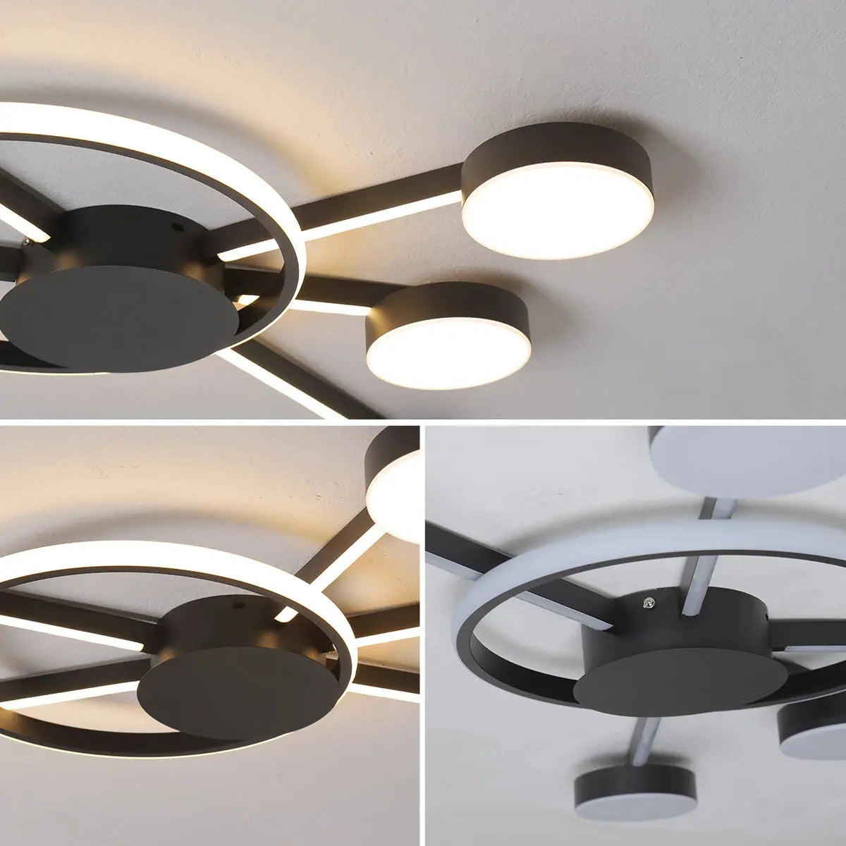 Kasper - Multi Head Chrome Plated Modern Dimmable LED Ceiling Lamp Lampasa.com