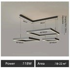 Zerel – Scandinavian Elegant Modern Square Dimmable LED Pendant Lamp Lampasa.com