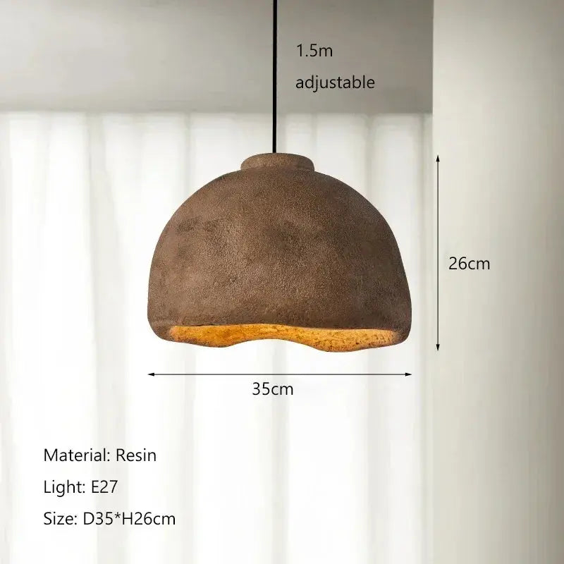 Tamiko – Handmade Japanese Wabi-Sabi LED Pendant Light for Tranquil, Minimalist Spaces Kozyled
