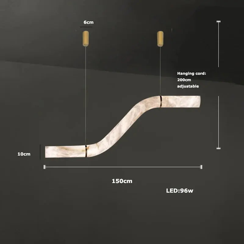 Hasteinn – Dimmable LED Pendant Light with Creative Marble Tube Design for Dining Tables and Bars Kozyled.com