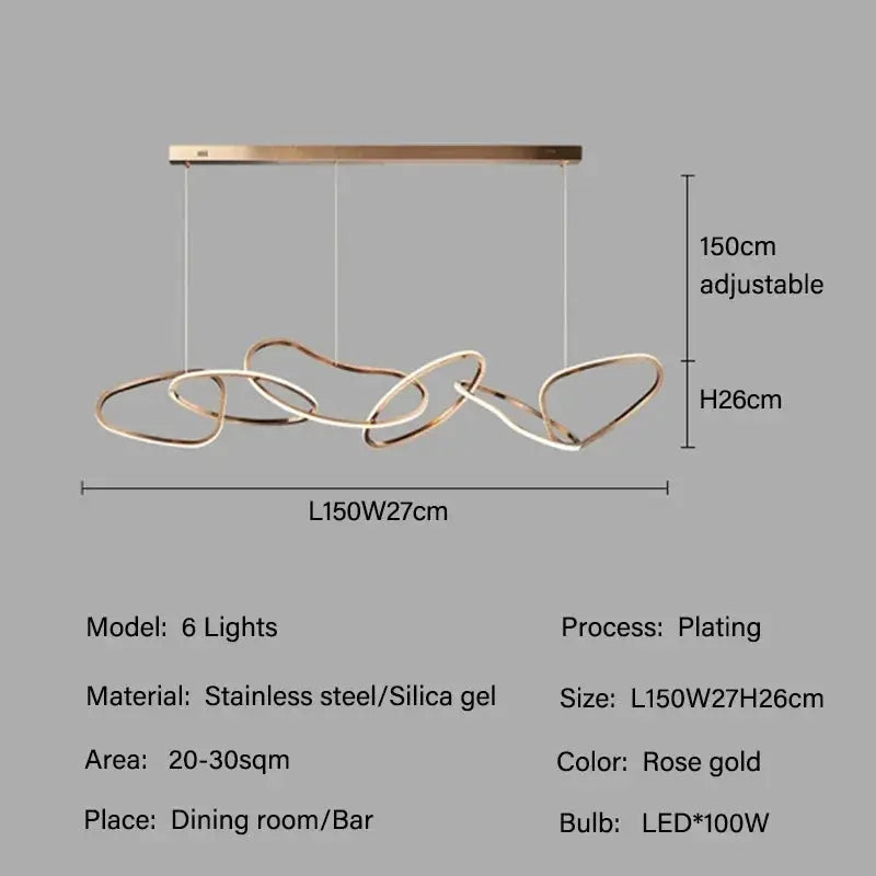 Edda – Creative Circular Dimmable LED Pendant Light for Dining Tables and Bars Kozyled.com