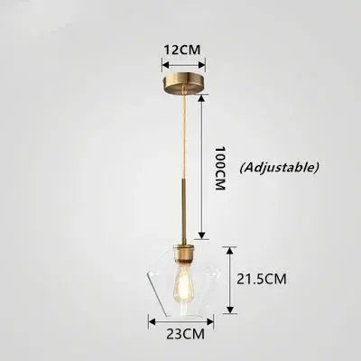 Orya – Artistic Modern Amber Glass LED Pendant Lamp Lampasa.com