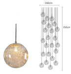 Celestia – Luxury Modern Dimmable LED Staircase Chandelier Lampasa.com