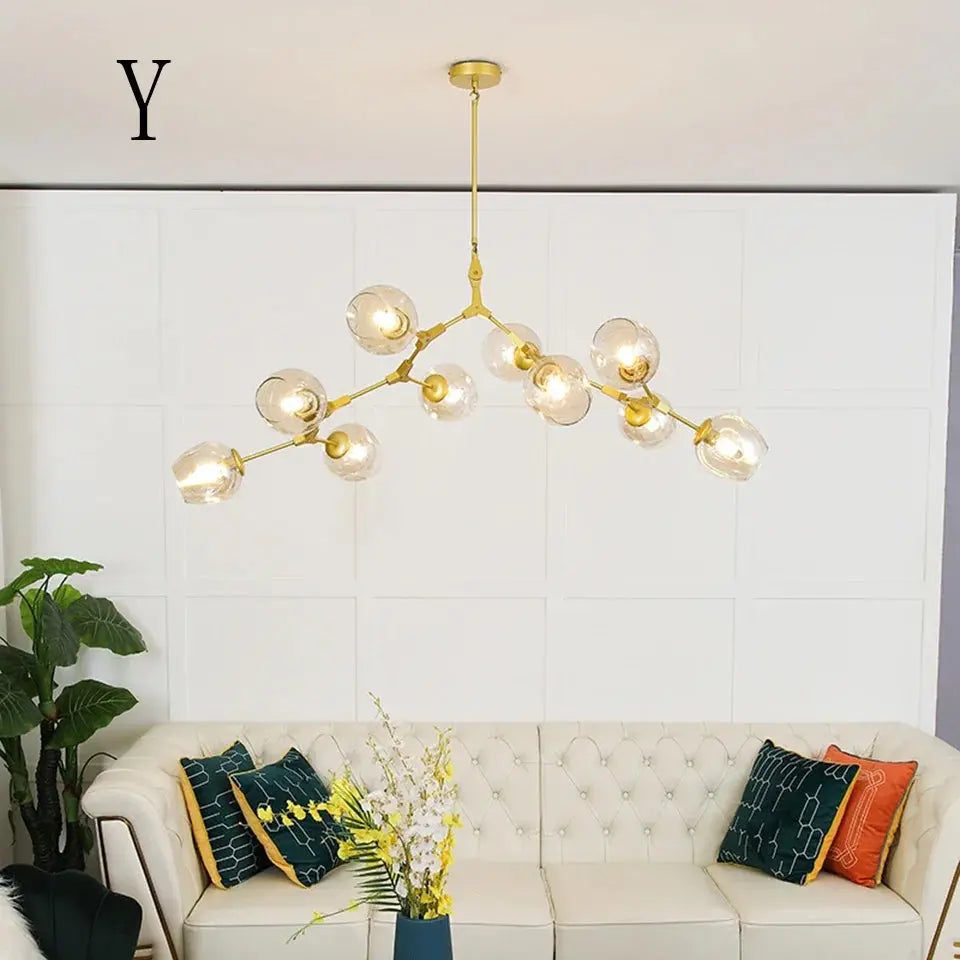 Stellan – Scandinavian Glass Ball LED Ceiling Lamp Lampasa.com