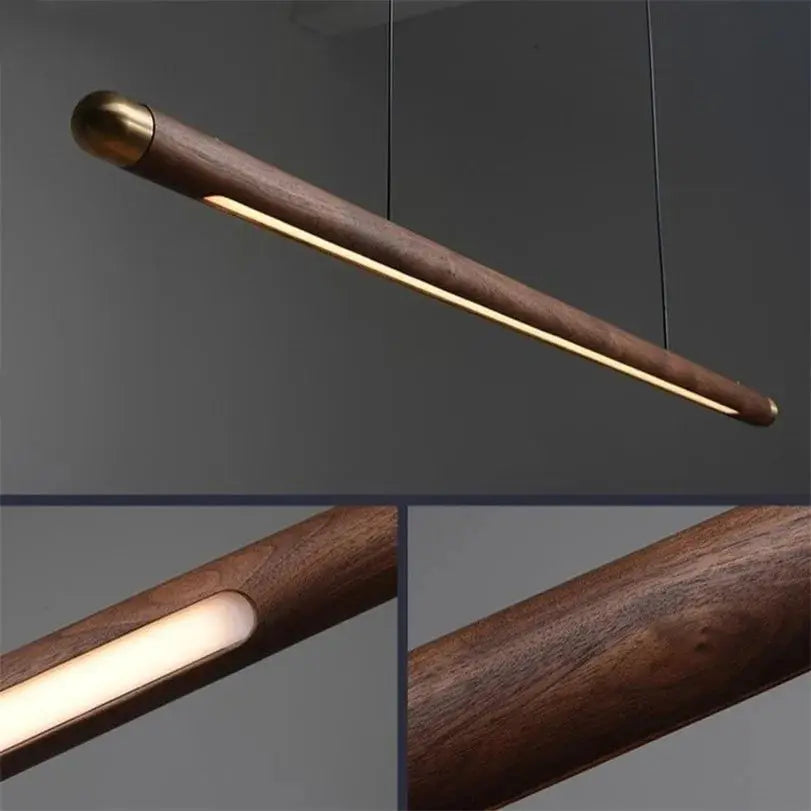 Nanne – Walnut Wooden Dining and Bar LED Pendant Lamp for Warm, Stylish Spaces Kozyled
