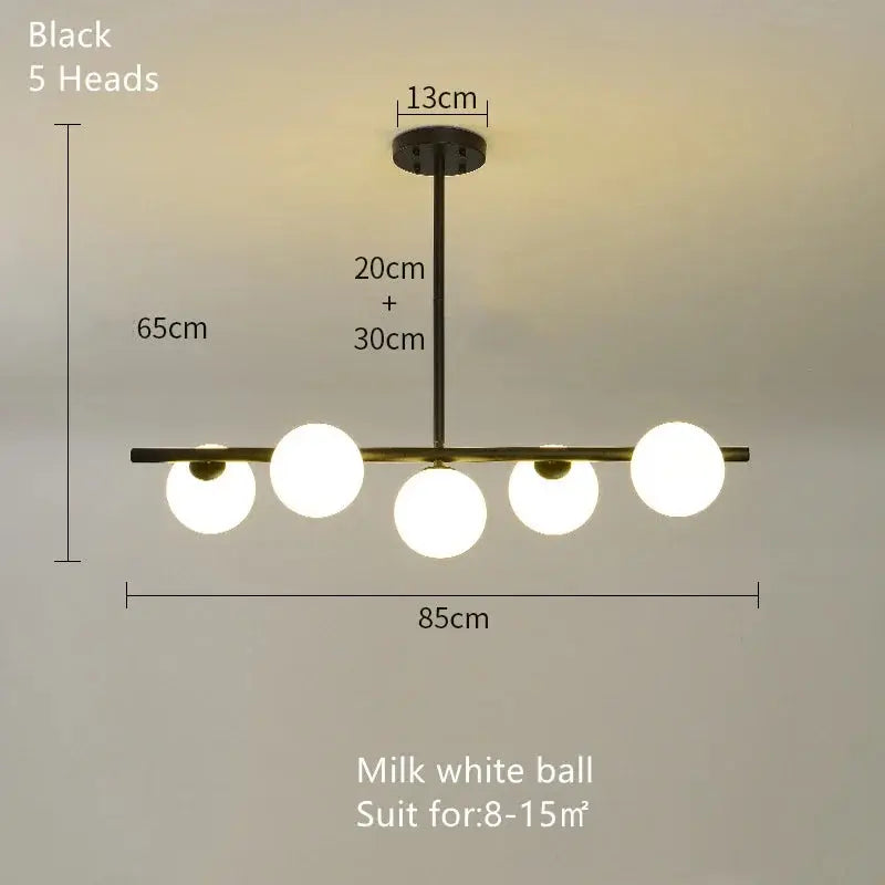 Edvin – Modern Glass Ball LED Pendant Light for Dining Tables and Bars Kozyled.com