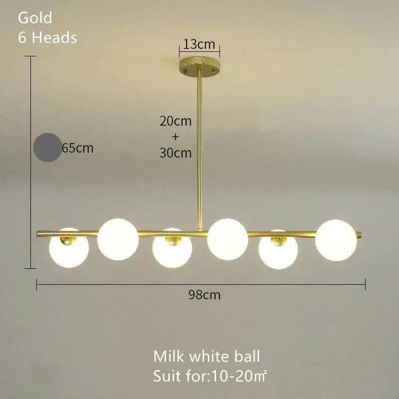Edvin – Modern Glass Ball LED Pendant Light for Dining Tables and Bars Kozyled.com