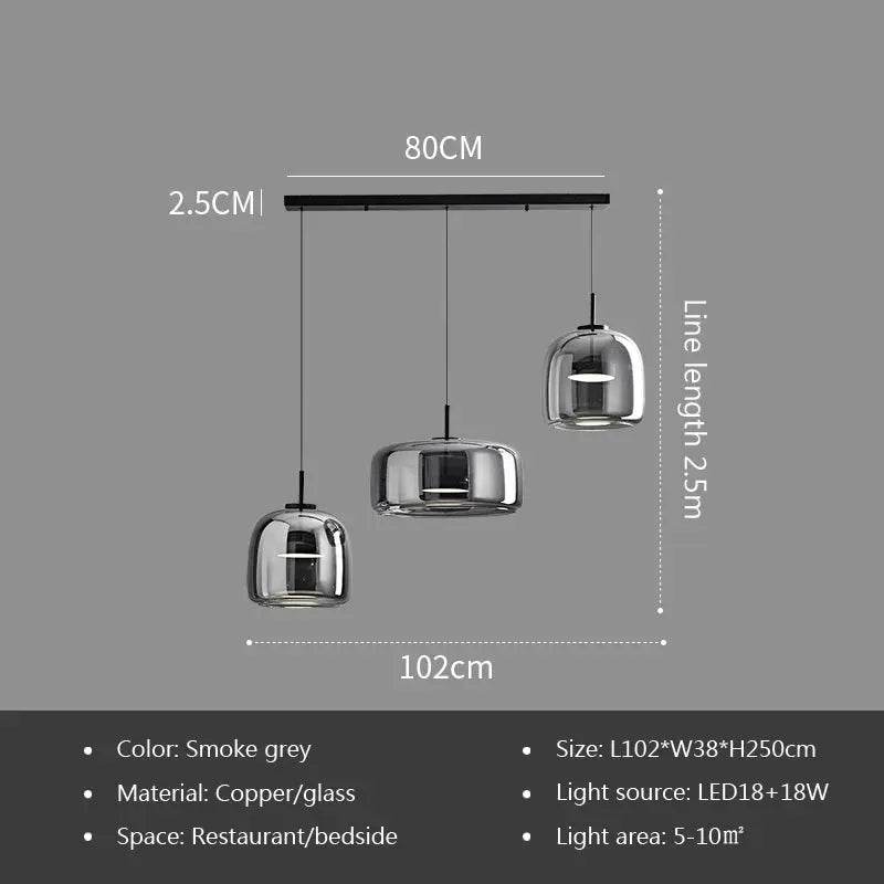 Hilda – Modern Luxury LED Glass Pendant Lamp for Elegant Interiors Kozyled