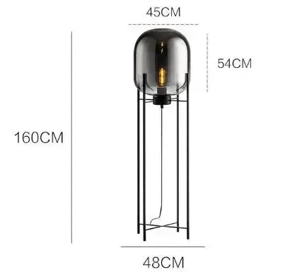 Hermann – Nordic Large Glass LED Table and Floor Lamp for Cozy Spaces Kozyled