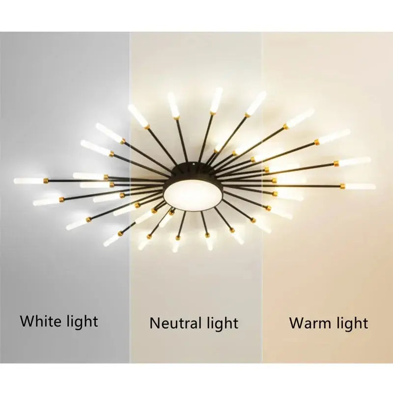 Arlo – Modern Scandinavian Fan-Shape Dimmable LED Ceiling Lamp Lampasa.com