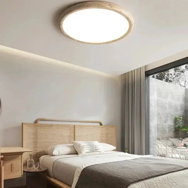 Mikael – Premium Natural Stone LED Ceiling Lamp for Elegant, Durable Lighting Kozyled