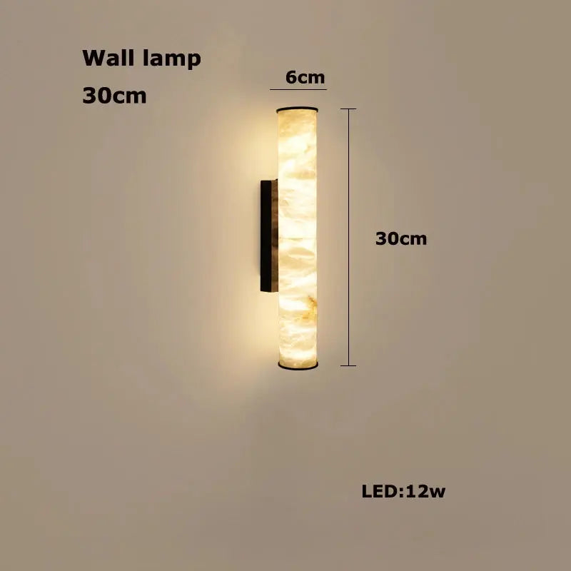 Albert – Dimmable Linear LED Pendant Light with White Alabaster Marble Design Kozyled.com