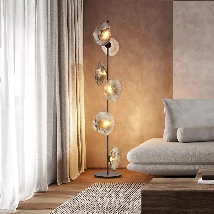 Selma – Luxury Unique Glass Petals LED Floor Lamp Lampasa.com