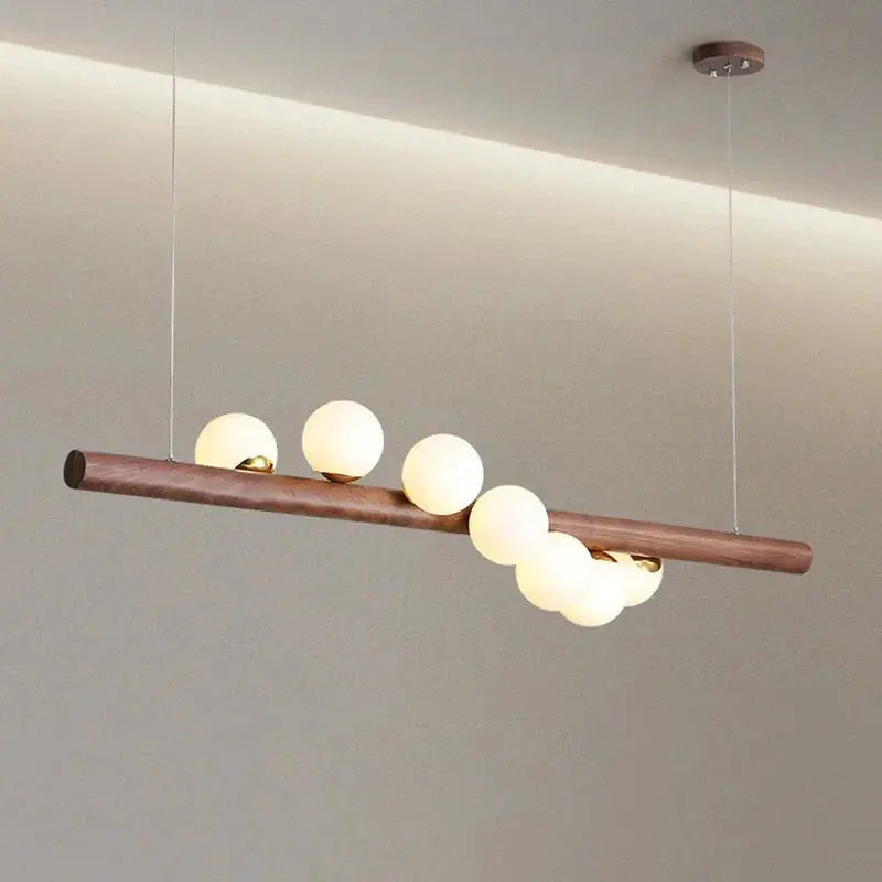 Danby – Nordic Wooden and Glass Ball LED Pendant Lamp for Warm, Modern Decor Kozyled