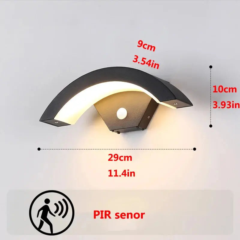 Annalise – Modern Waterproof IP65 Outdoor Motion Sensor LED Wall Lamp for Secure Lighting Kozyled