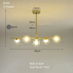 Edvin – Modern Glass Ball LED Pendant Light for Dining Tables and Bars Kozyled.com